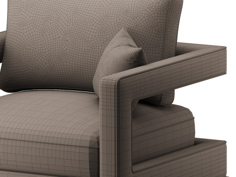 Avery Pink Velvet Chair With 3Dモデル