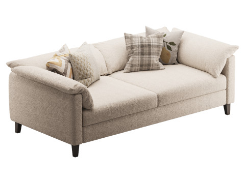 Brera double sofa Modèle 3D