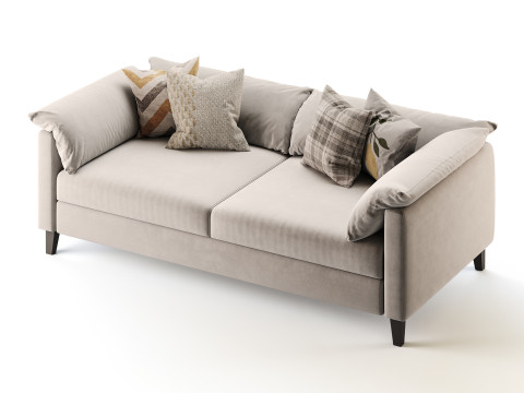 Brera double sofa Modèle 3D