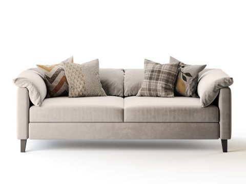 Brera double sofa Modèle 3D