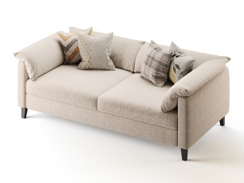 Brera double sofa Modèle 3D