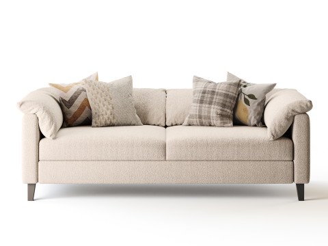 Brera double sofa Modèle 3D