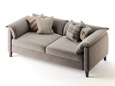 Brera double sofa Modèle 3D