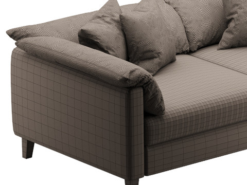 Brera double sofa Modèle 3D