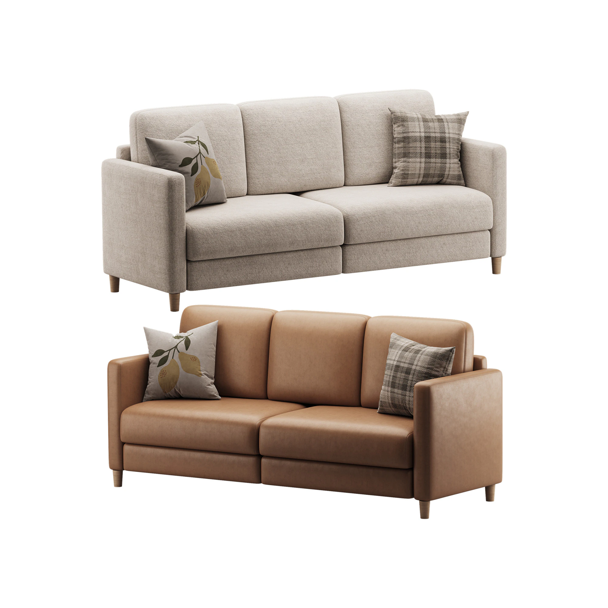 Comfy Teddy Sofa 3D Model .c4d .max .obj .3ds .fbx .stl .blend 