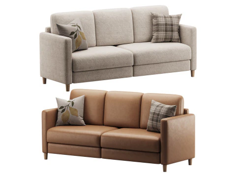 Sof&aacute; de pel&uacute;cia confort&aacute;vel Modelo 3D