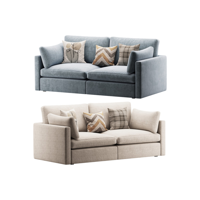 Hackney Lounge Sofa 3D Model .c4d .max .obj .3ds .fbx .stl .blend