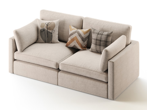 Hackney Lounge Sofa 3D Model