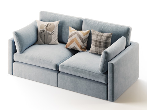 Hackney Lounge Sofa 3D Model