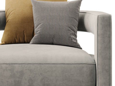 Kennedy Velvet Swivel Chair Modelo 3D