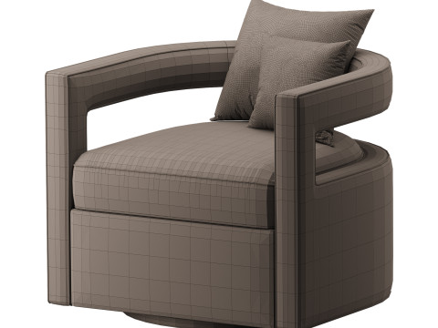 Kennedy Velvet Swivel Chair Modelo 3D
