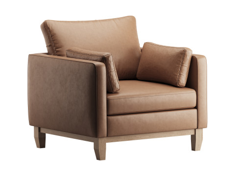 Modern Farmhouse Loose Pillow Armchair 3Dモデル