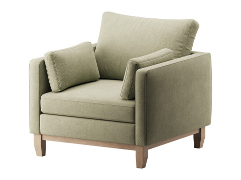 Modern Farmhouse Loose Pillow Armchair 3Dモデル