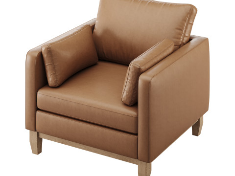Modern Farmhouse Loose Pillow Armchair 3Dモデル