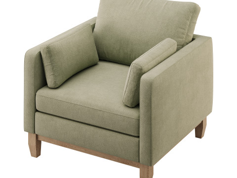 Modern Farmhouse Loose Pillow Armchair 3Dモデル