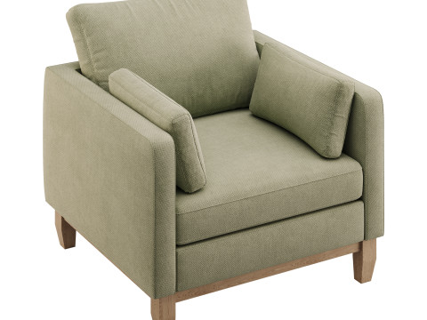 Modern Farmhouse Loose Pillow Armchair 3Dモデル