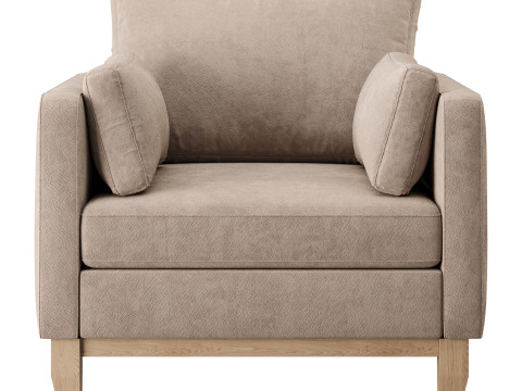 Modern Farmhouse Loose Pillow Armchair 3Dモデル