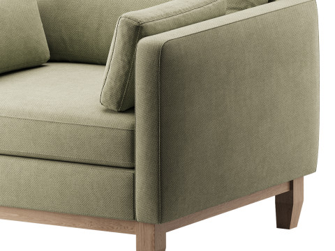 Modern Farmhouse Loose Pillow Armchair 3Dモデル