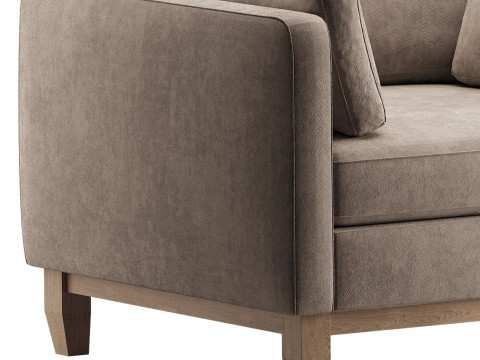 Modern Farmhouse Loose Pillow Armchair 3Dモデル