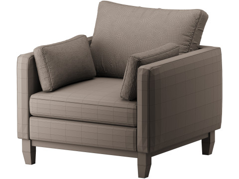 Modern Farmhouse Loose Pillow Armchair 3Dモデル