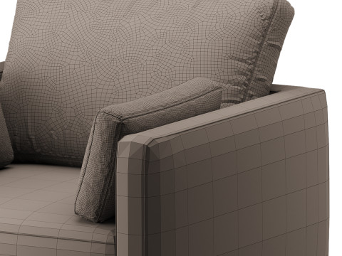 Modern Farmhouse Loose Pillow Armchair 3Dモデル