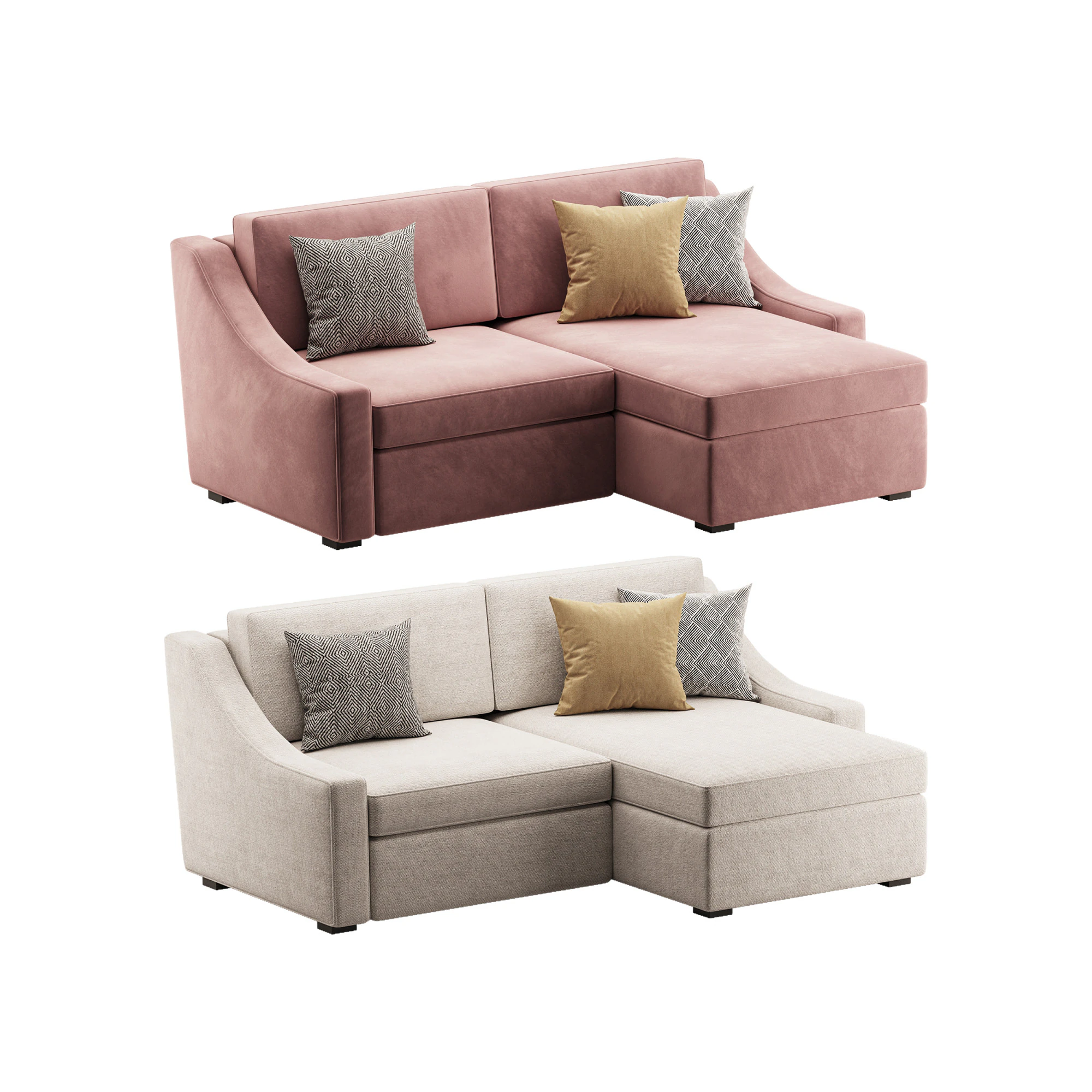 Modern sofa Mike 210X160 3D Model .c4d .max .obj .3ds .fbx .stl .blend