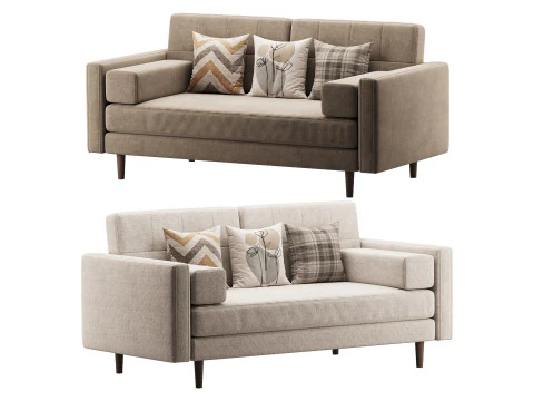 Ritz Luxe 2 Kişilik Kanepe 3D Model