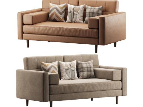 Ritz Luxe 2 Seater Sofa 3D Model
