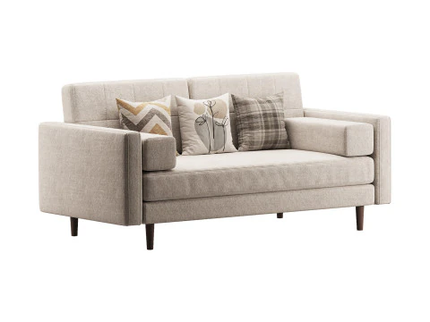 Ritz Luxe 2 Seater Sofa 3D Model