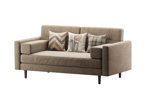 Ritz Luxe 2 Seater Sofa 3D Model