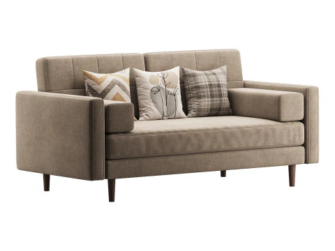 Ritz Luxe 2 Seater Sofa 3D Model