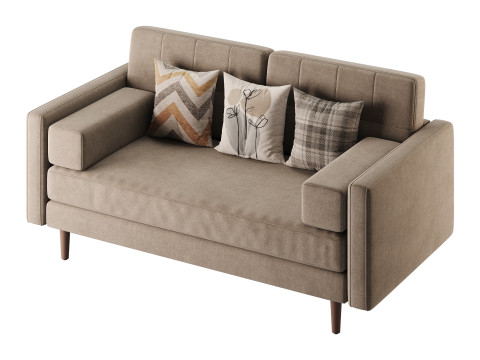 Ritz Luxe 2 Seater Sofa 3Dモデル
