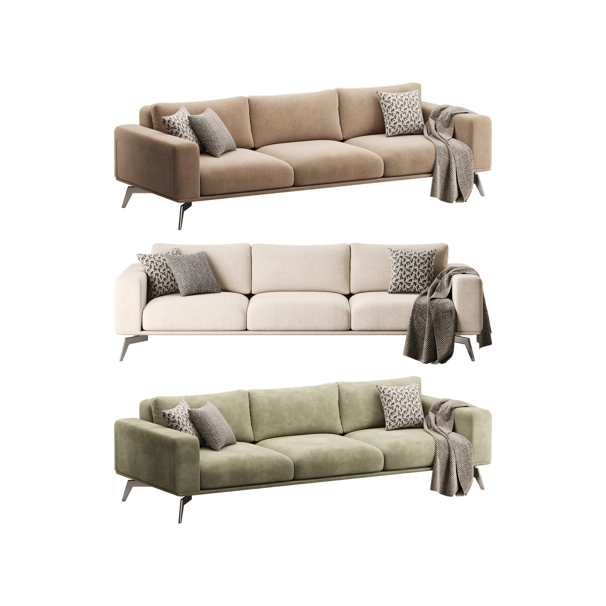 Sofa A106 by Delavega 3D Model .c4d .max .obj .3ds .fbx .stl .blend 