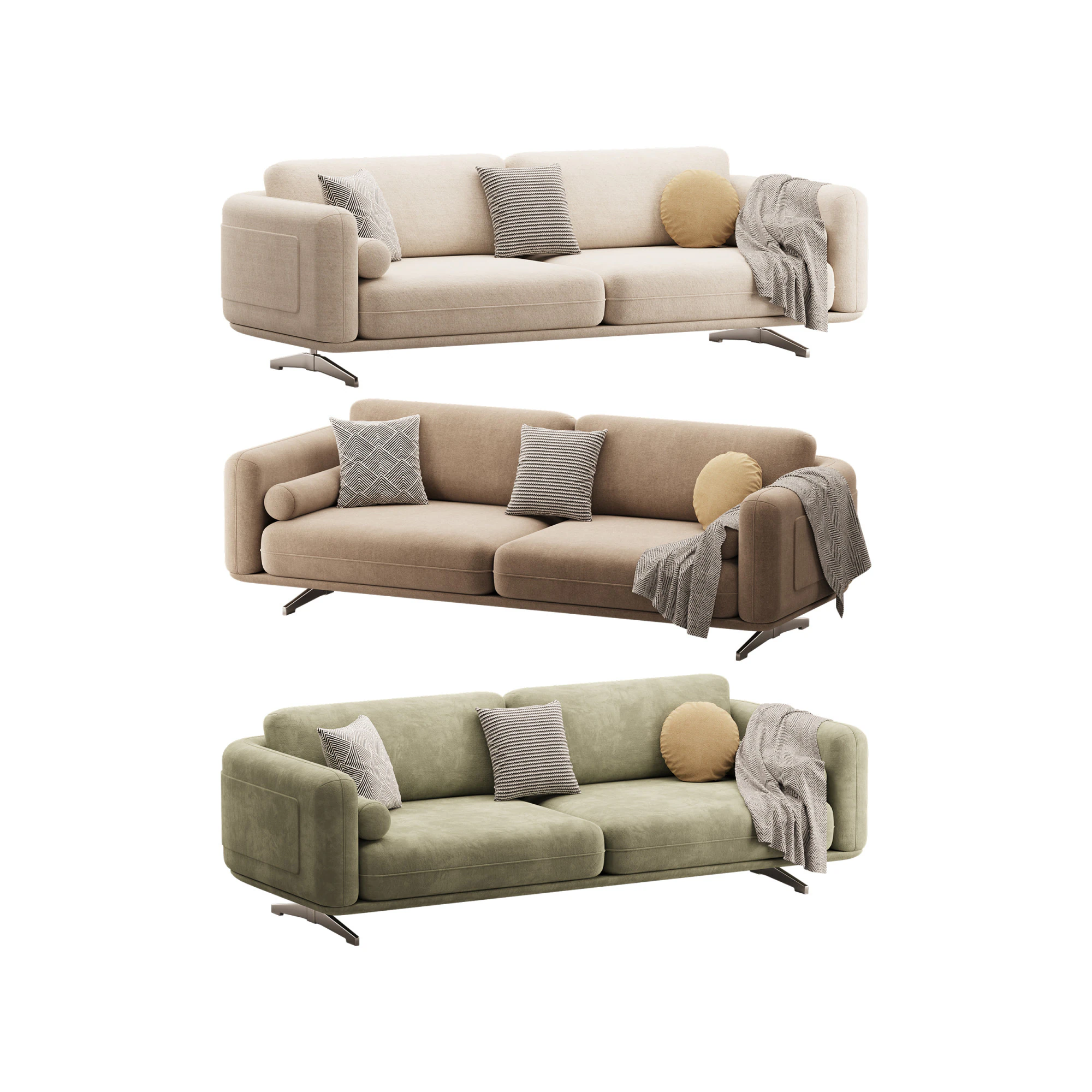 Sofa A125 by Delavega 3D Model .c4d .max .obj .3ds .fbx .stl .blend 