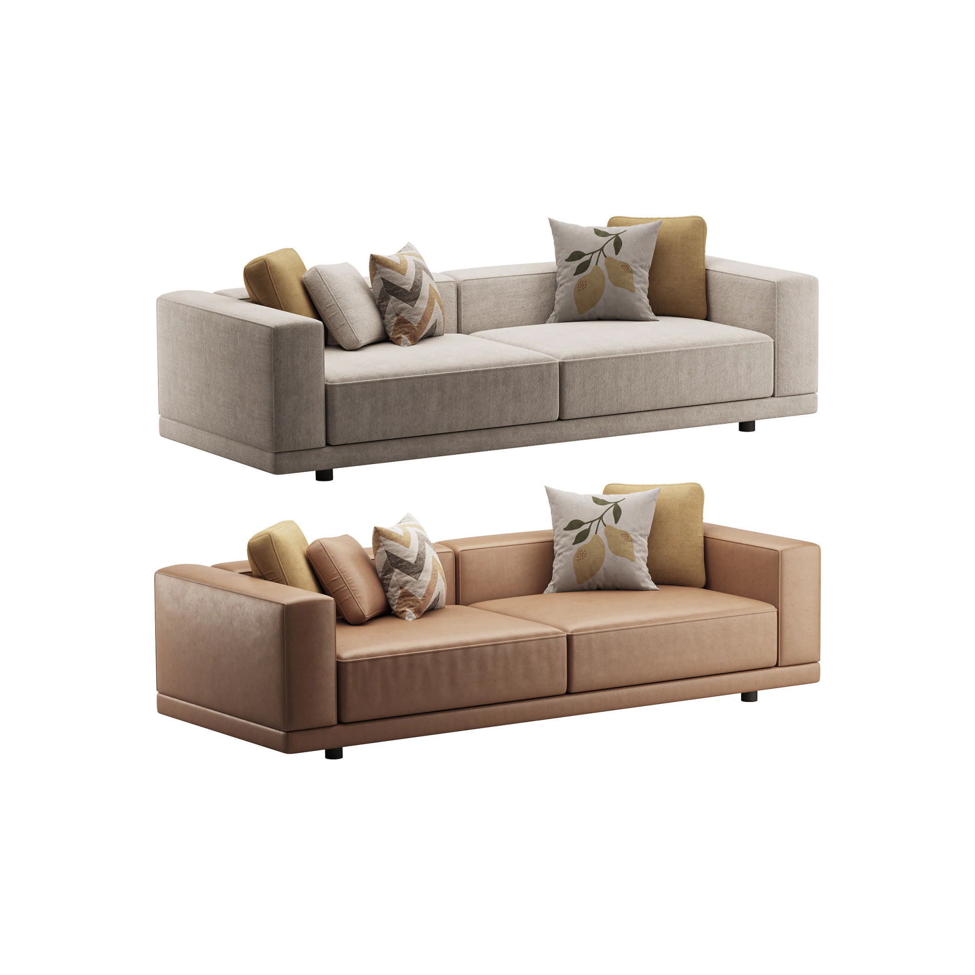 Sofa Clyde 3D Model .c4d .max .obj .3ds .fbx .stl .blend