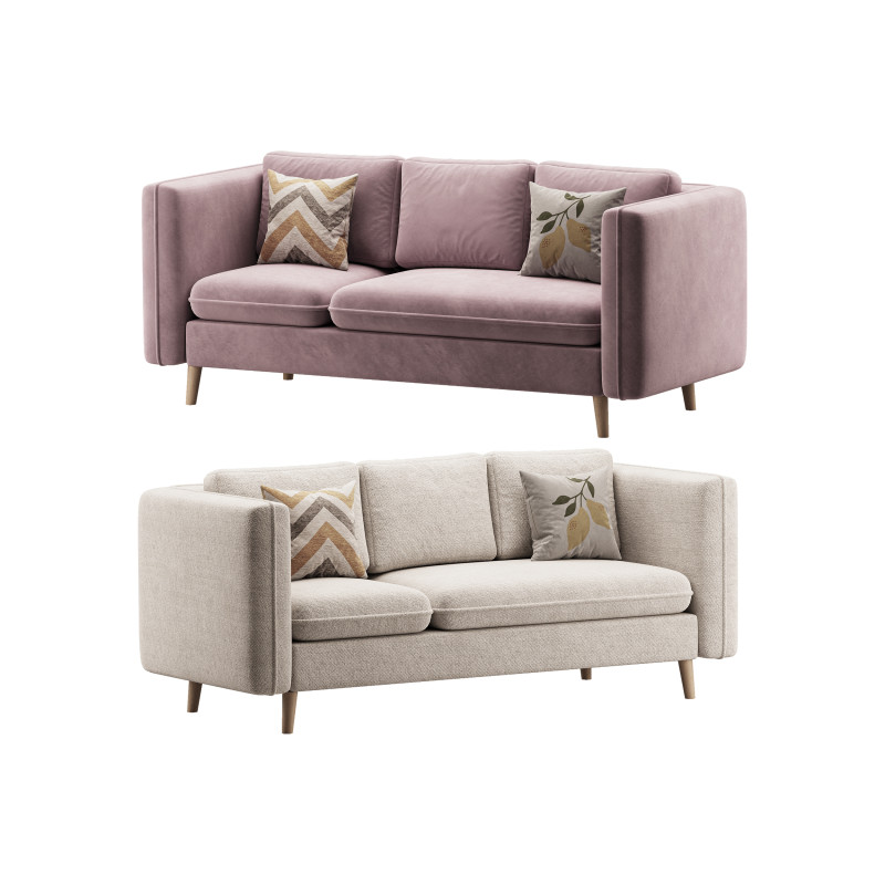 Sofa Couch with Ottoman 3Dモデル .c4d .max .obj .3ds .fbx .stl .blend 