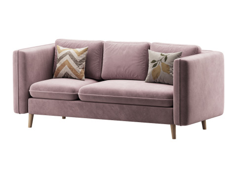 Sofa Couch with Ottoman 3Dモデル