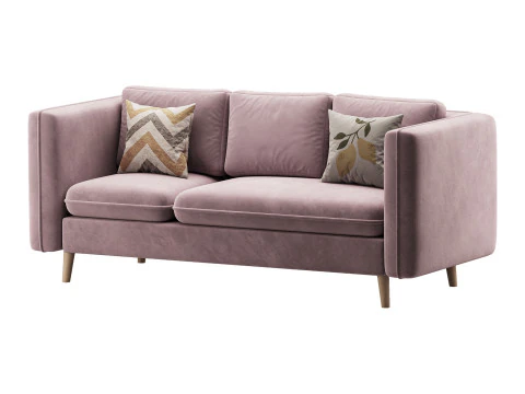 Divano letto con pouf Modello 3D