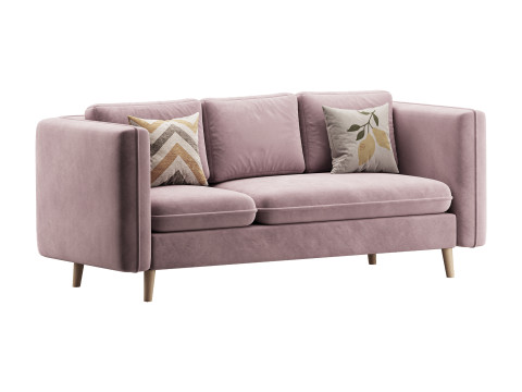 Sofa Couch with Ottoman 3Dモデル
