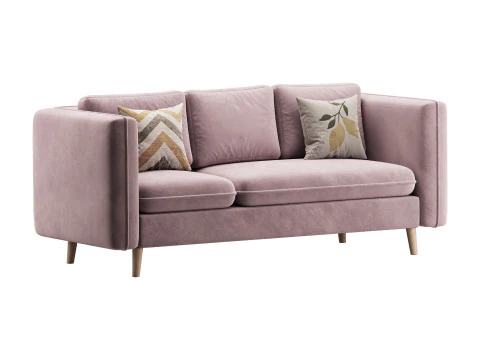 Divano letto con pouf Modello 3D