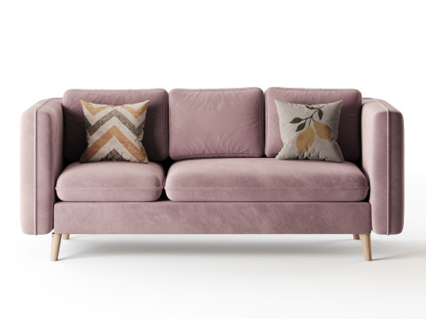 Sofa Couch with Ottoman 3Dモデル
