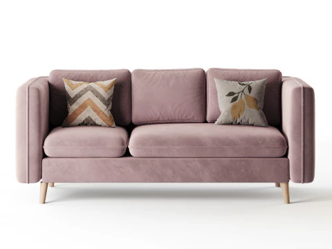 Divano letto con pouf Modello 3D