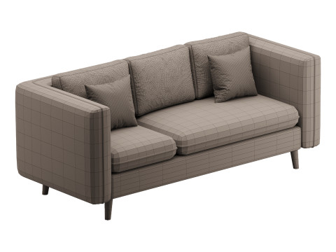 Sofa Couch with Ottoman 3Dモデル