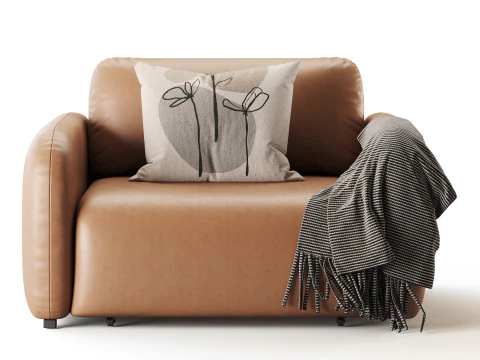 Sofa Lavi Velvet Beige 3D Model