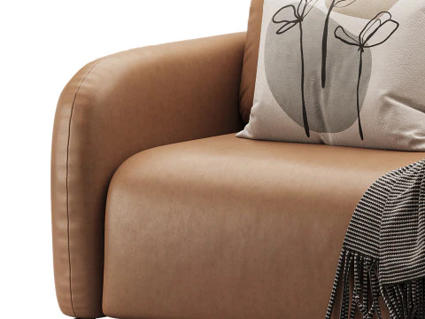 Sofa Lavi Velvet Beige 3D Model
