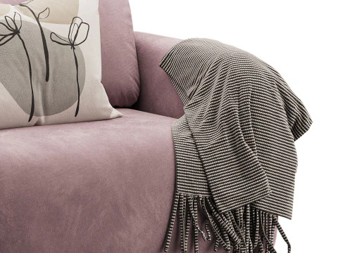 Sofa Lavi Velvet Beige 3D Model