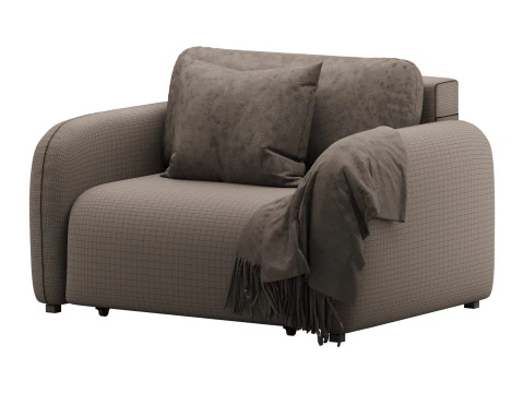 Sofa Lavi Velvet Beige 3D Model