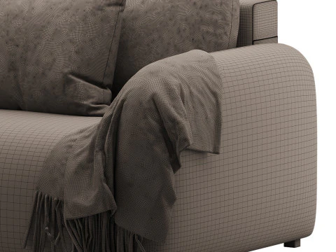 Sofa Lavi Velvet Beige 3D Model