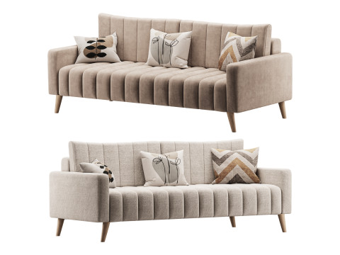 Sofa Markful Velvet Grey 3Dモデル