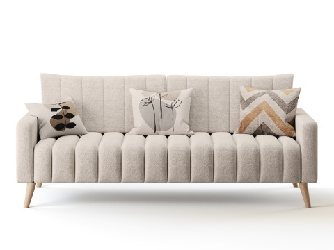 Sofa Markful Velvet Grey 3Dモデル